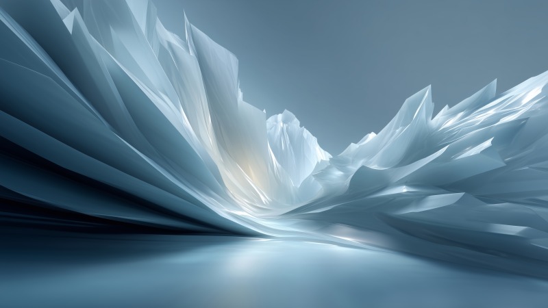 winter patterns wallpaper, crystalline art, chill aesthetics, background for desktop wallpaper (horizontal)