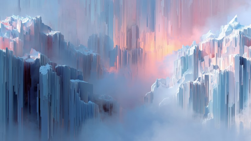 snowflake art wallpaper, winter graphics, crystalline shapes, background for desktop wallpaper (horizontal)