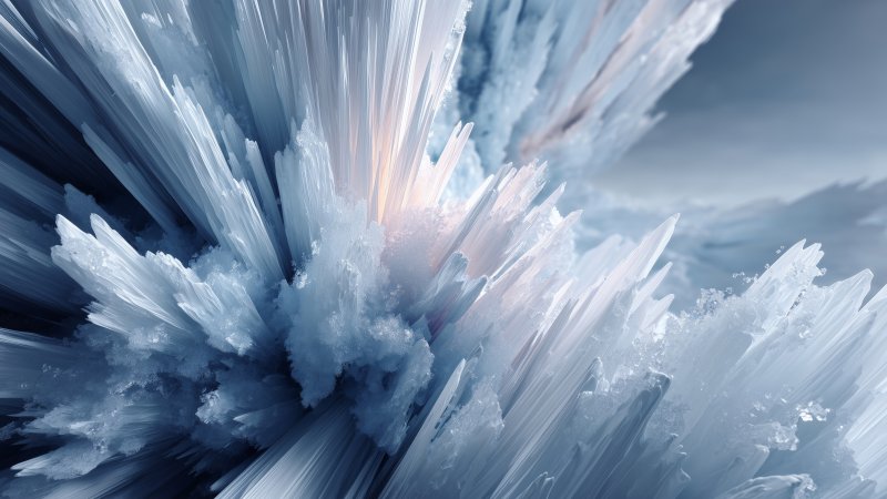 ice texture wallpaper, cold colors, crystalline frost, background for desktop wallpaper (horizontal)