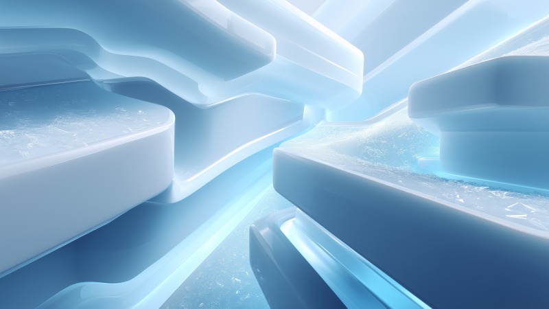 crystalline texture wallpaper, cool aesthetics, blue hues, background for desktop wallpaper (horizontal)