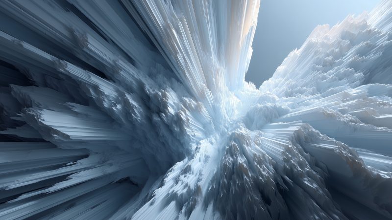 crystalline structure wallpaper, frosty texture, chill aesthetics, background for desktop wallpaper (horizontal)