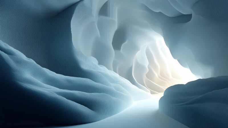 winter geometry wallpaper, abstract ice patterns, frosty designs, background for desktop wallpaper (horizontal)