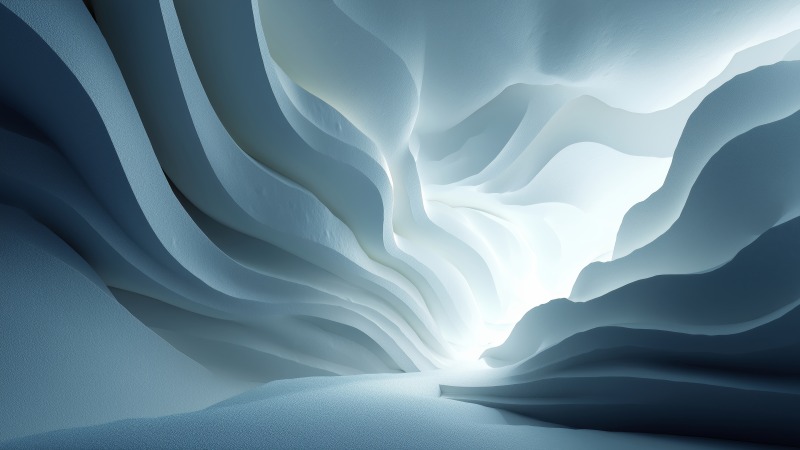 winter geometry wallpaper, icy textures, minimalistic ice art, background for desktop wallpaper (horizontal)
