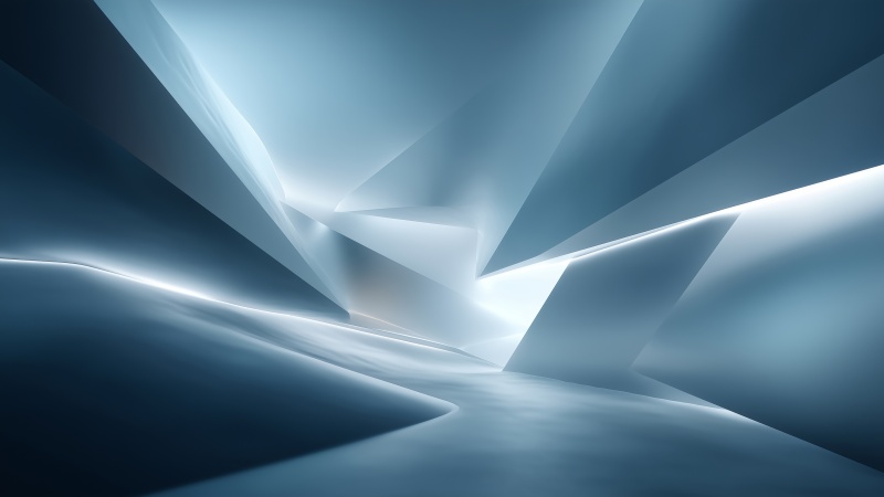 icy geometry wallpaper, minimal ice, cold aesthetics, background for desktop wallpaper (horizontal)