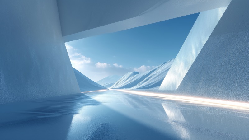 sleek wallpaper wallpaper, abstract winter art, seasonal aesthetics, background for desktop wallpaper (horizontal)