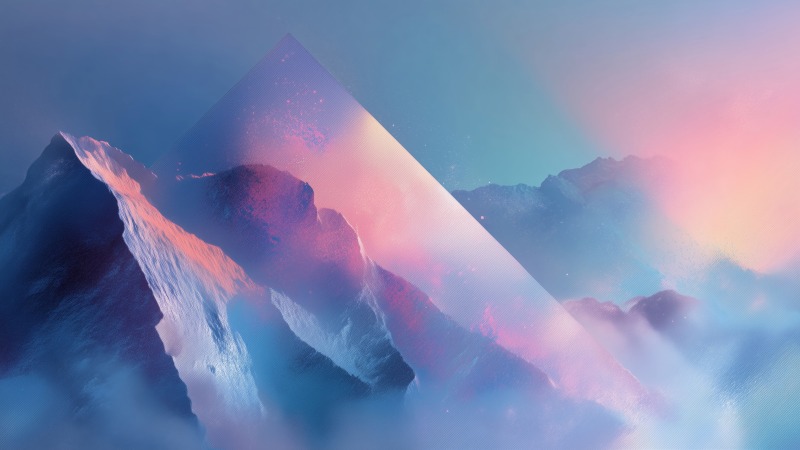 minimalist landscape wallpaper, tranquil environment, serene winter, background for desktop wallpaper (horizontal)