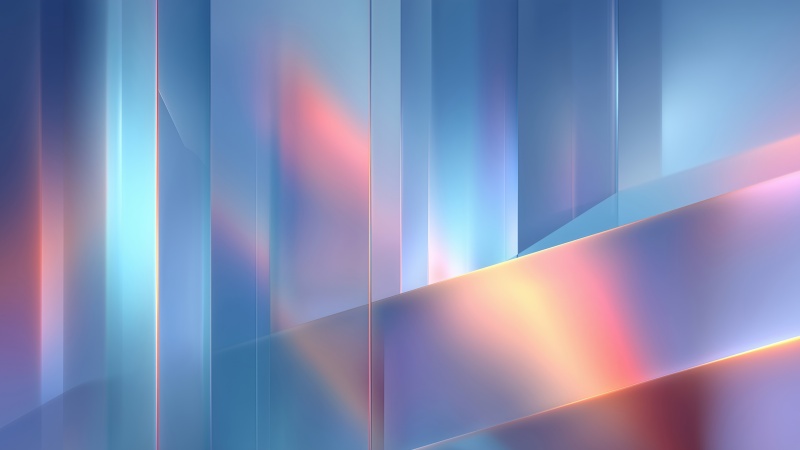 colorful geometry wallpaper, kaleidoscopic design, dynamic shapes, background for desktop wallpaper (horizontal)