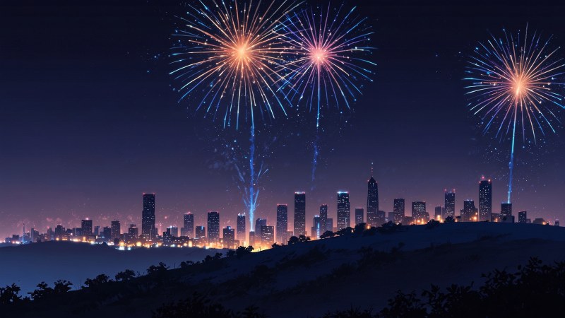 new years day wallpaper, countdown to midnight, new years eve celebration, background for desktop wallpaper (horizontal)