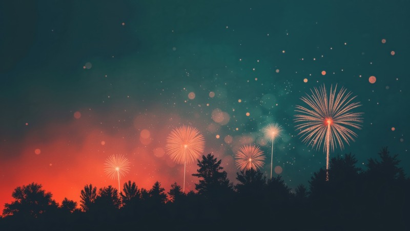 2026 wallpaper, new year fireworks, celebration photos, background for desktop wallpaper (horizontal)