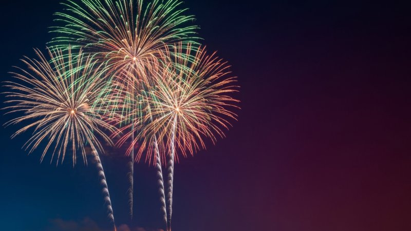 fireworks wallpaper, countdown, celebration of the new year, background for desktop wallpaper (horizontal)