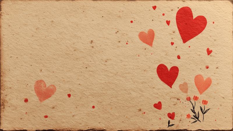 romantic decor wallpaper, sweet sentiments, valentines day, background for desktop wallpaper (horizontal)
