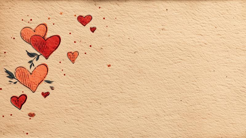 heart design wallpaper, romantic decor, handmade card, background for desktop wallpaper (horizontal)