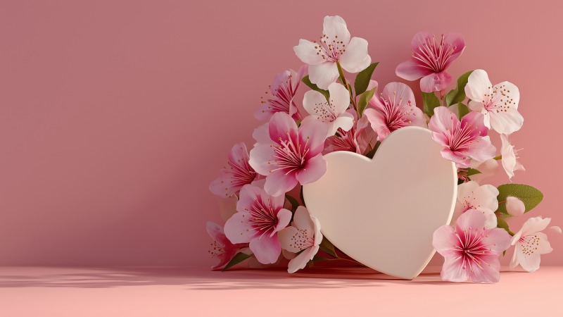 flower arrangement wallpaper, heartfelt presents, forever love, background for desktop wallpaper (horizontal)