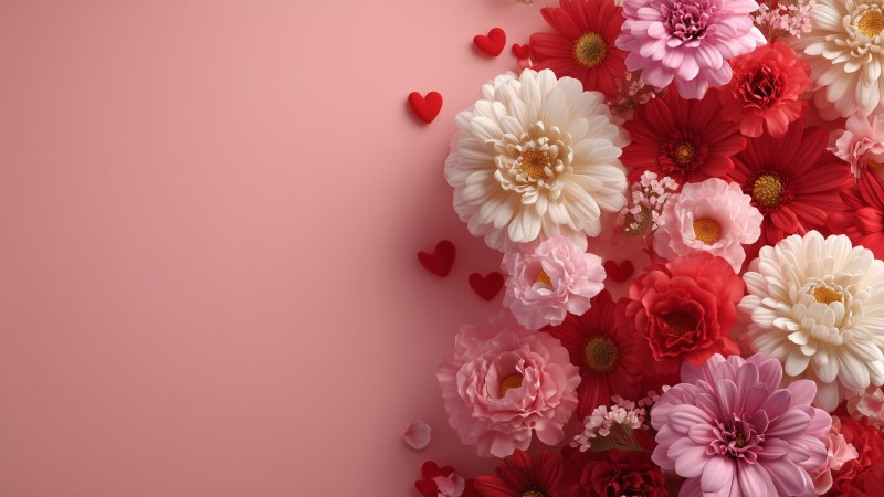 love tokens wallpaper, relationship goals, romantic decor, background for desktop wallpaper (horizontal)