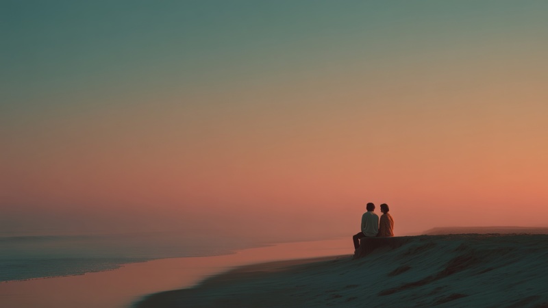 seaside serenity wallpaper, coastal escape, ocean sunset, background for desktop wallpaper