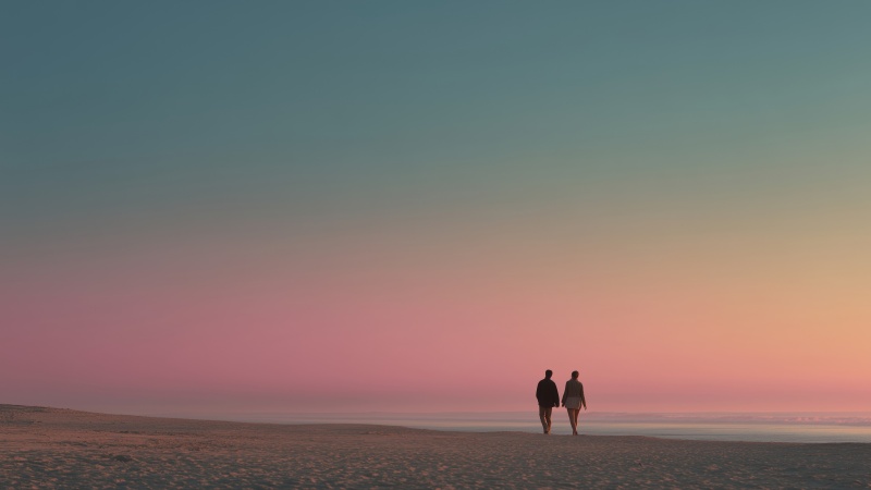 intimate moments wallpaper, nature romance, seaside escape, background for desktop wallpaper (horizontal)