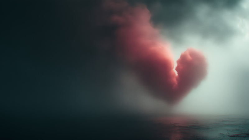 broken heart wallpaper, melancholy mood, dark romance, background for desktop wallpaper (horizontal)