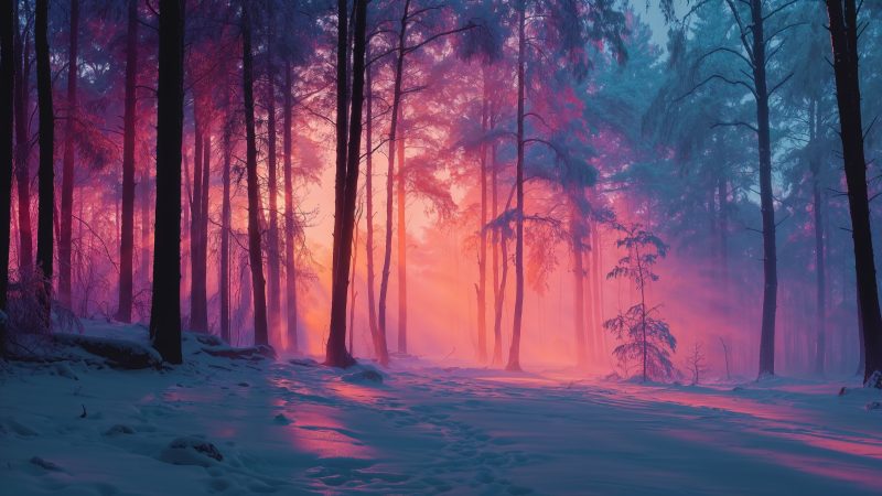 misty colors wallpaper, fantasy art, nature wonder, background for desktop wallpaper (horizontal)