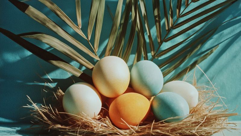 easter eggs wallpaper, holiday imagery, playful designs, background for desktop wallpaper