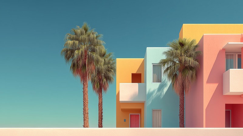 summer vibes wallpaper, picturesque landscape, sunny day, background for desktop wallpaper