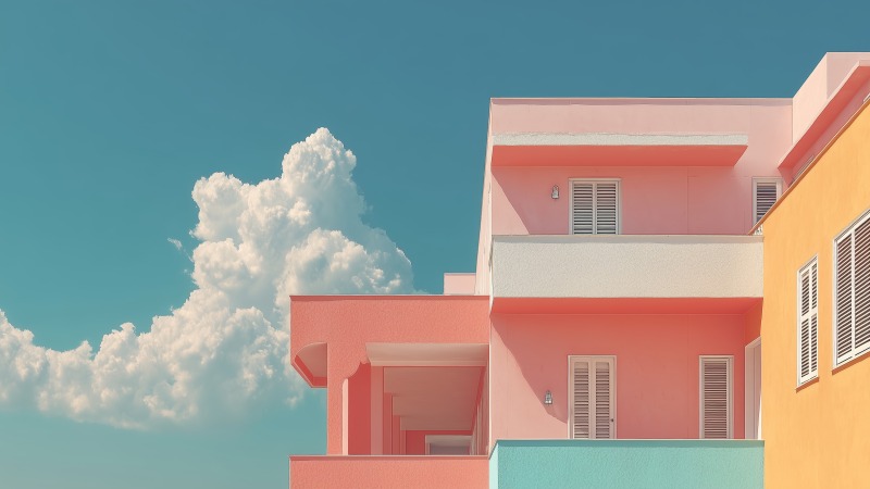 summer vibes wallpaper, beach landscape, palms, background for desktop wallpaper