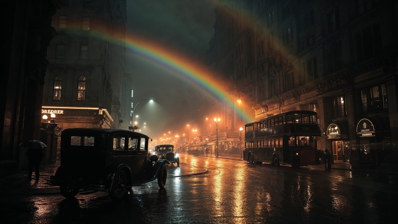 streets wallpaper, noir style, cityscape art, background for desktop wallpaper (horizontal)