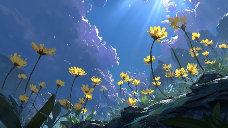 warmth wallpaper, warm weather, floral landscape, background for desktop wallpaper