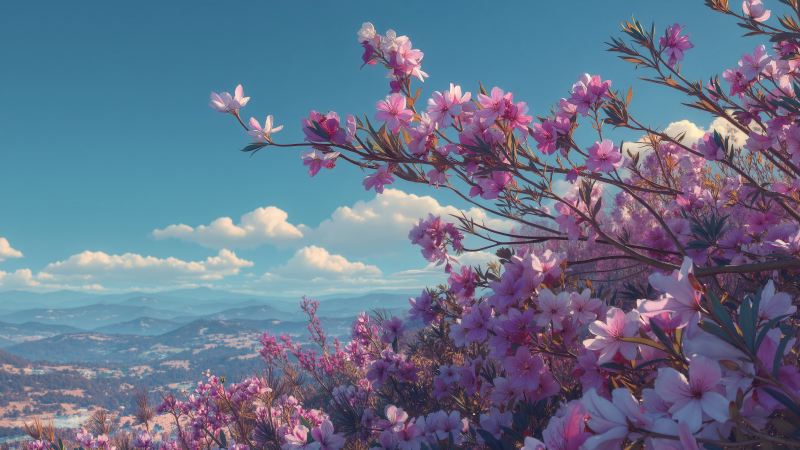 flower sunshine wallpaper, colorful blossoms, bright landscapes, background for desktop wallpaper