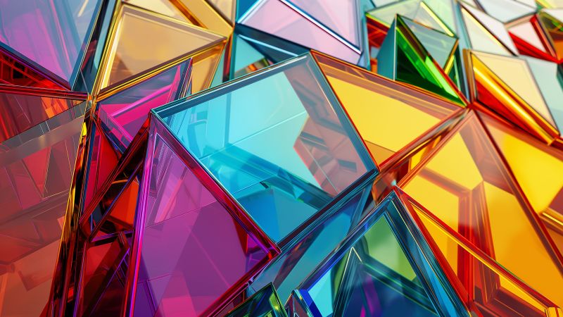 polygon wallpaper, blue, HD wallpaper, background for desktop wallpaper (horizontal)