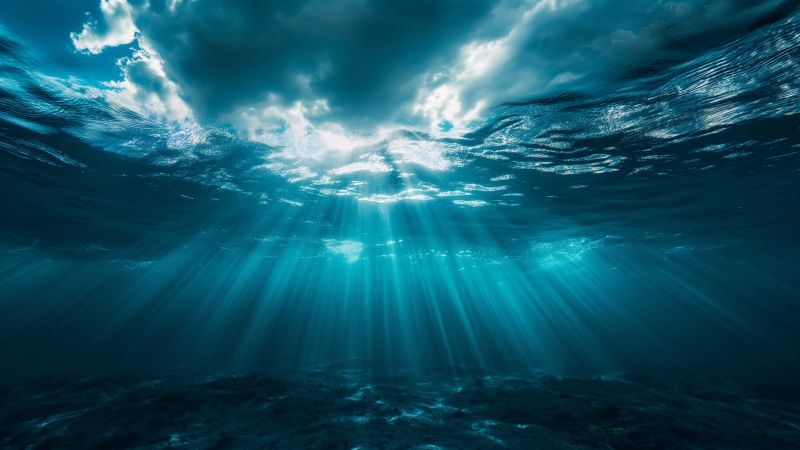 Ocean wallpaper, azure, waves, background for desktop wallpaper (horizontal)