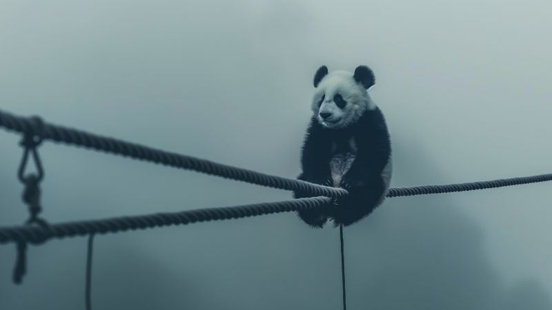 panda wallpaper, China, adorable creatures, background for desktop wallpaper (horizontal)