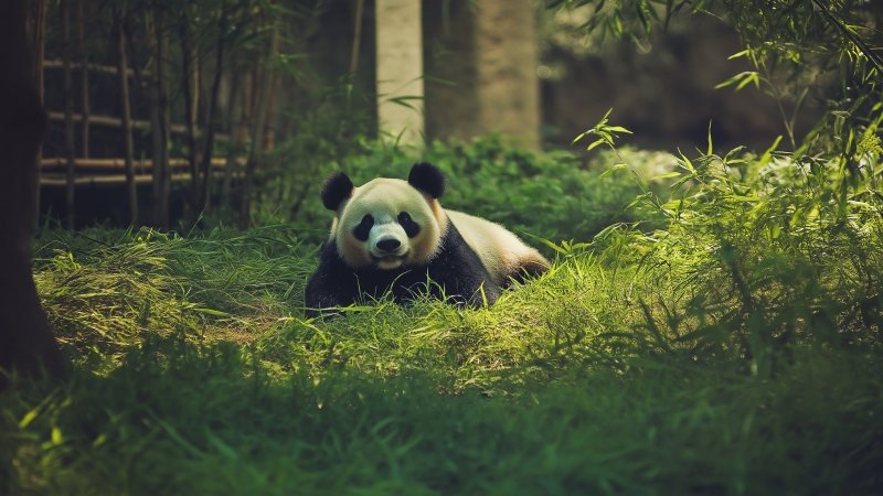 panda wallpaper, zoo, wildlife, background for desktop wallpaper (horizontal)