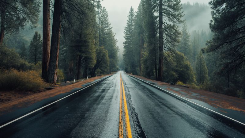 Yosemite wallpaper, forest, 8k, background for desktop wallpaper (horizontal)