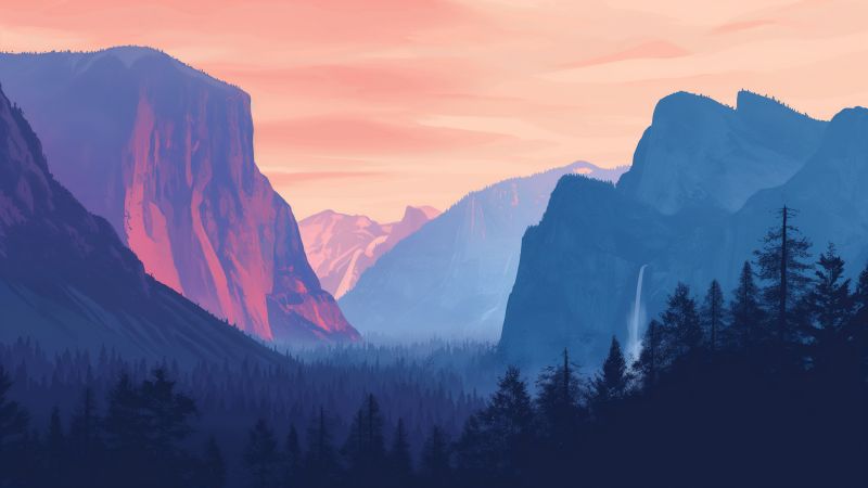 Yosemite wallpaper, El Capitan, 4k wallpaper, background for desktop wallpaper (horizontal)