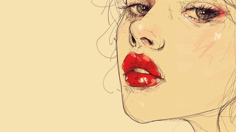 girl wallpaper, beauty, cosmetics, background for desktop wallpaper (horizontal)