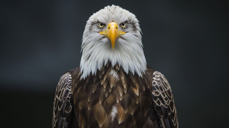 Eagle wallpaper, fuzzy animals, blurred background, background for desktop wallpaper (horizontal)