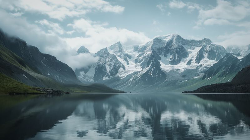 Caucasus Mountains wallpaper, high resolution, picturesque scenery, background for desktop wallpaper (horizontal)