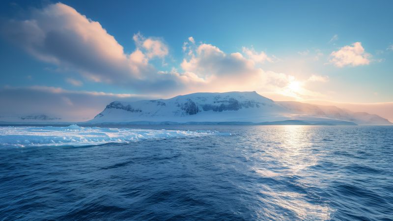 Sea wallpaper, clouds, seascape, background for desktop wallpaper (horizontal)