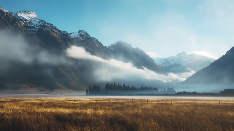 New Zealand wallpaper, clouds, HD, background for desktop wallpaper (horizontal)