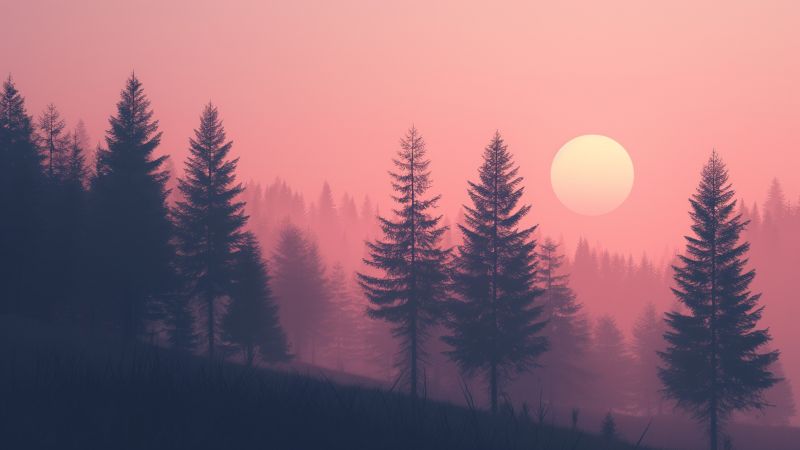 Carpathians wallpaper, hills, fog, background for desktop wallpaper (horizontal)