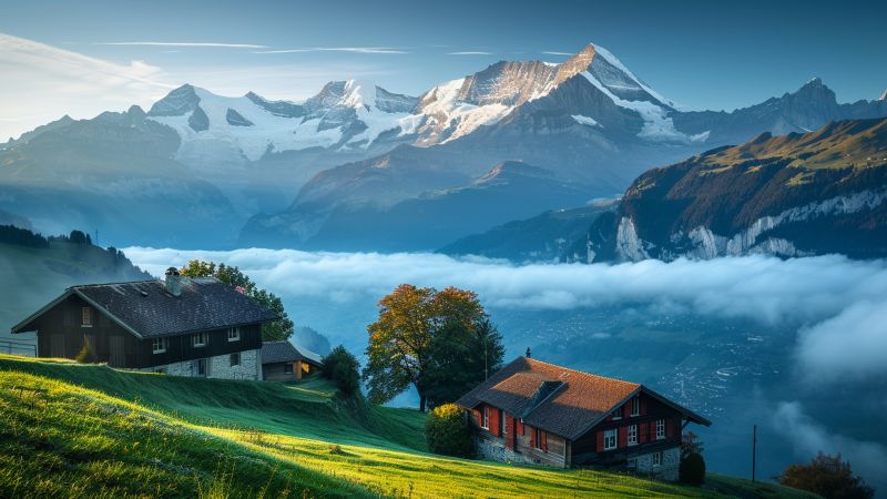 Switzerland wallpaper, high-resolution wallpaper, stunning landscapes, background for desktop wallpaper (horizontal)