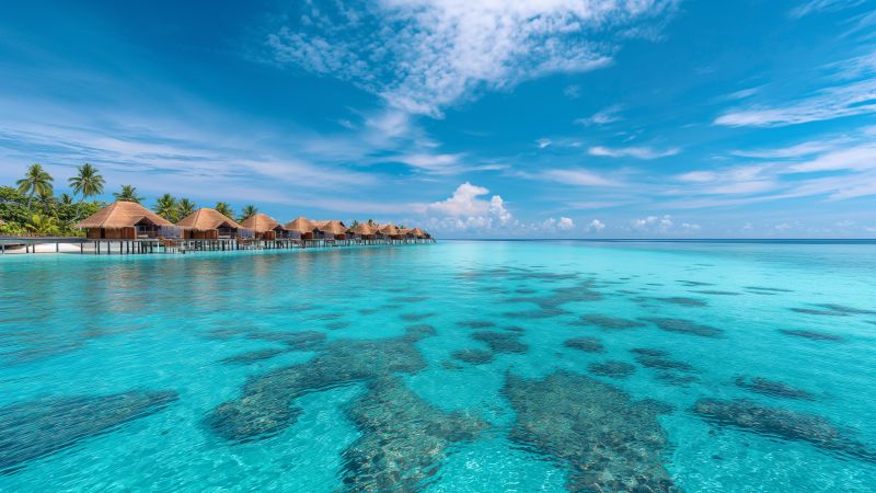 Maldives wallpaper, Best Beaches in the World, sandy shores, background for desktop wallpaper (horizontal)