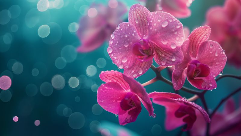 orchid wallpaper, HD, 4k resolution, background for desktop wallpaper (horizontal)