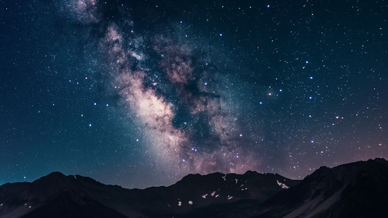 Night Sky wallpaper, nebula, cosmic, background for desktop wallpaper (horizontal)