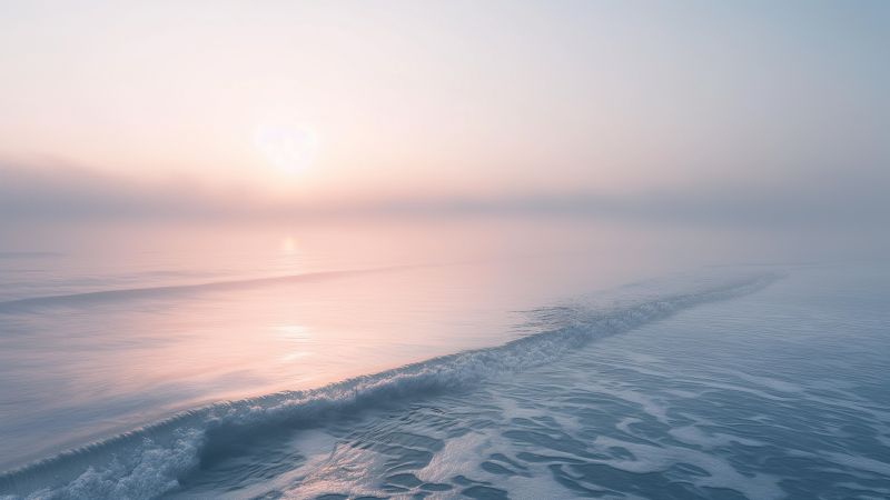 Ocean wallpaper, sunset, coastal, background for desktop wallpaper (horizontal)