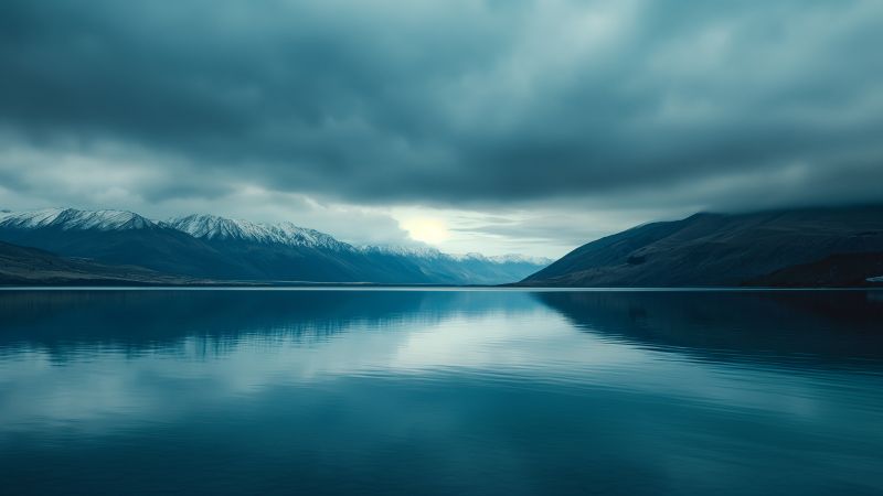 Lake Tekapo wallpaper, tranquil waters, majestic mountains, background for desktop wallpaper (horizontal)