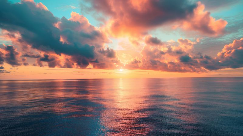 Sky wallpaper, breathtaking views, ocean, background for desktop wallpaper (horizontal)