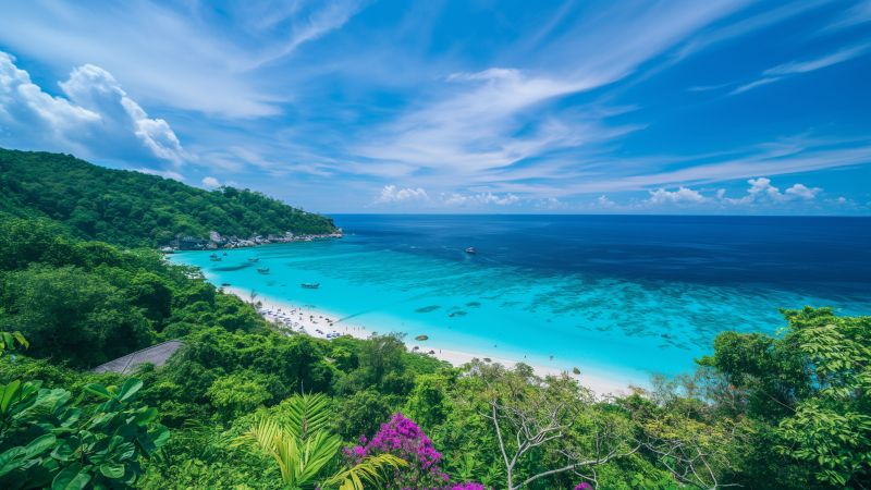 Similan Islands wallpaper, stunning scenery, travel destination, background for desktop wallpaper (horizontal)