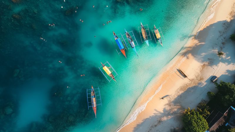 Ocean wallpaper, tourism, seascape, background for desktop wallpaper (horizontal)