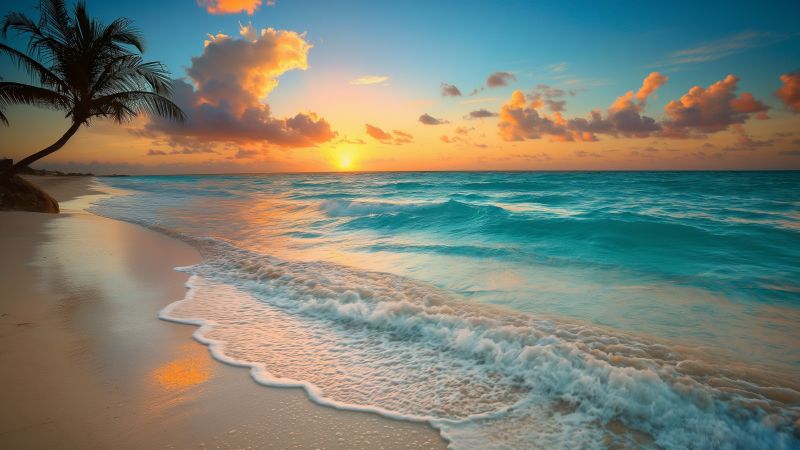 Mexico wallpaper, The Caribbean, 4k wallpaper, background for desktop wallpaper (horizontal)